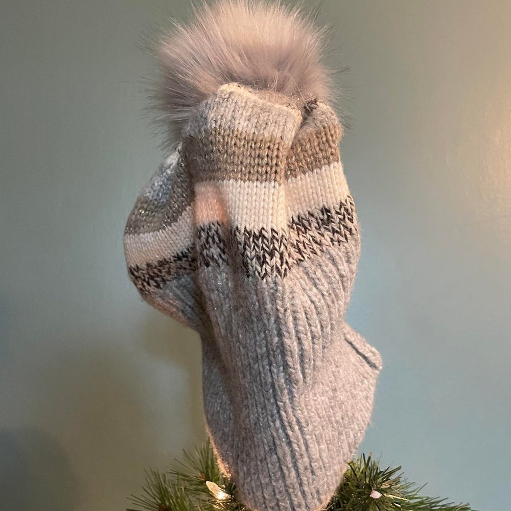 Pom Pom Fair Isle Beanie -New with tags